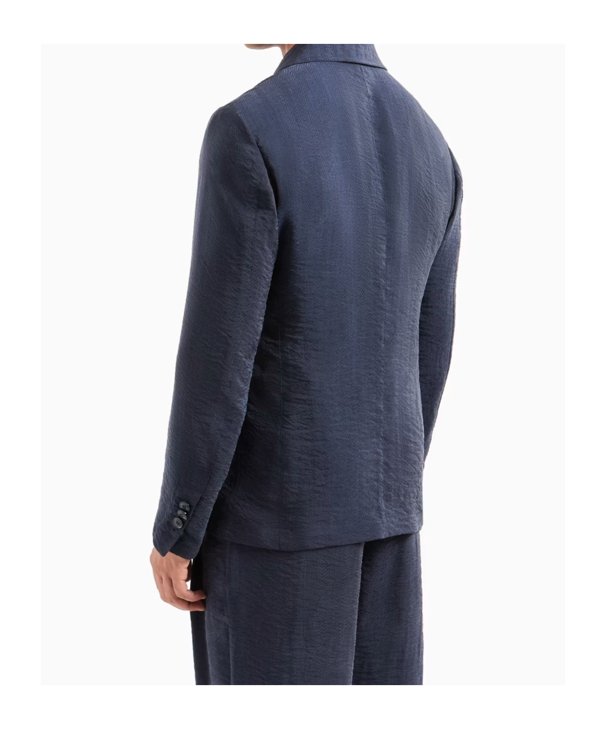 Giorgio Armani Single-breasted Jacket In Jacquard Cupro