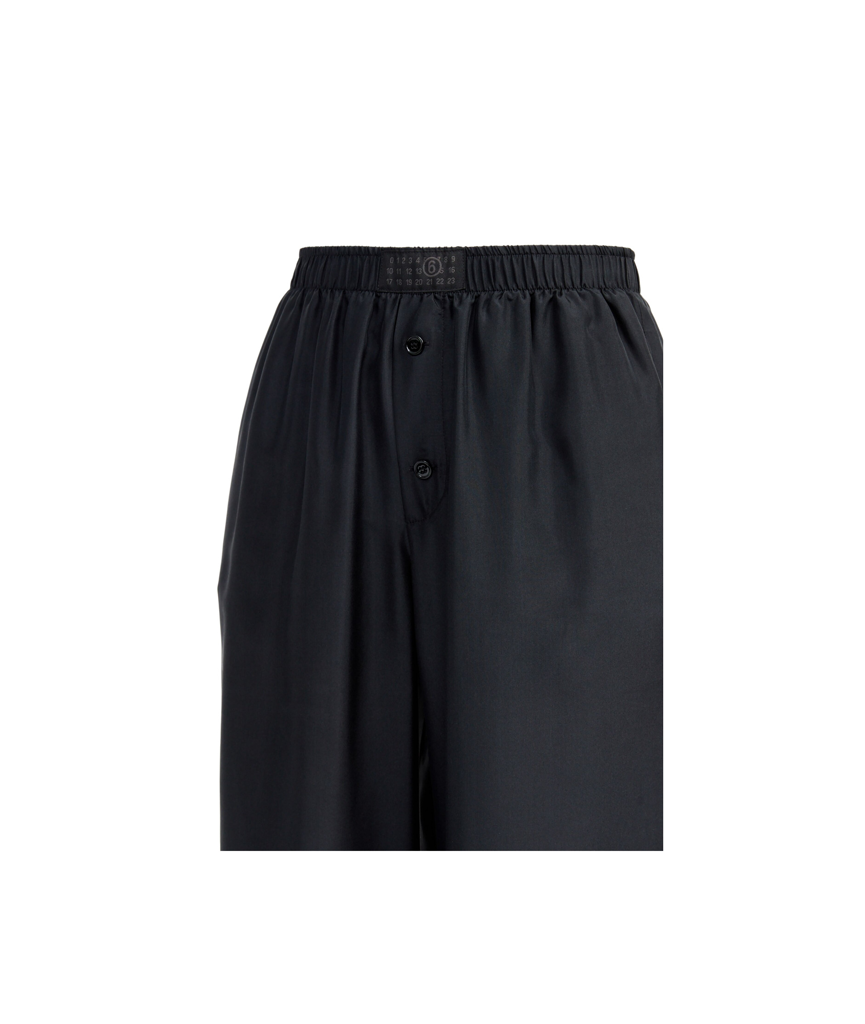 Mm6 Maison Margiela Silk Trousers In Black