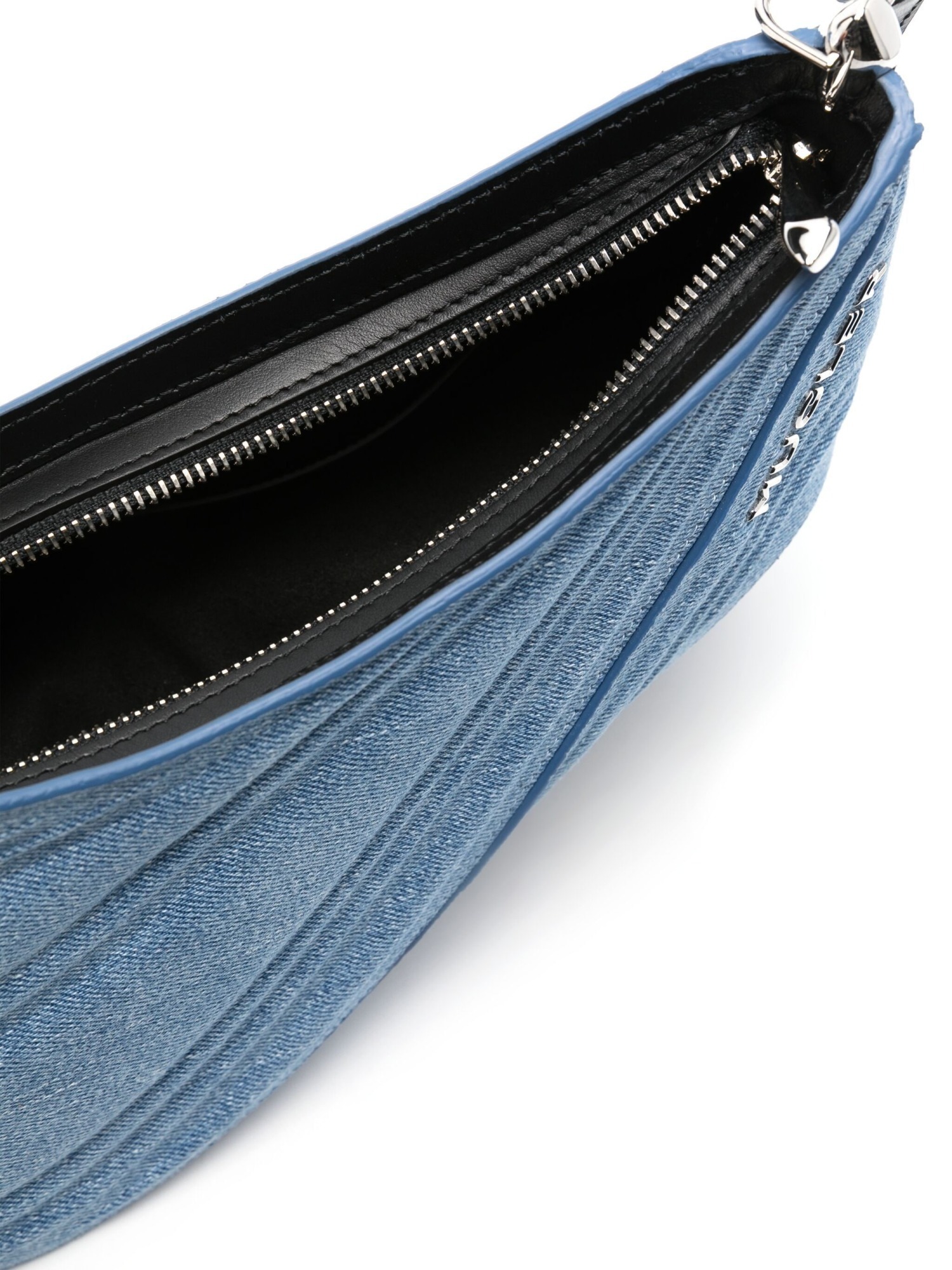 Mugler Medium Spiral Curve 01 Crossbody Bag In Blue
