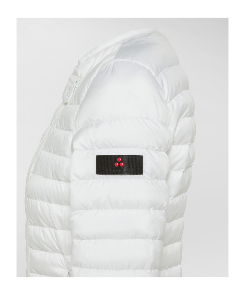 Peuterey Waisted Down Jacket With Slanted Zip In White