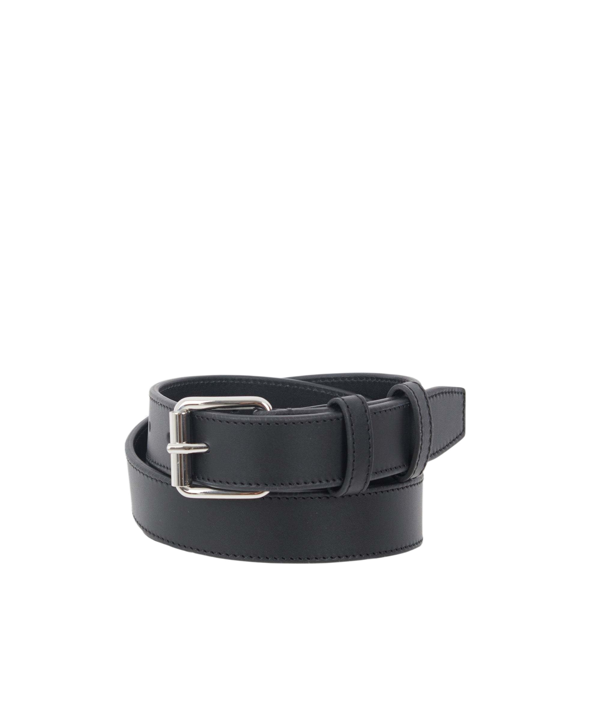 Comme Des Garçons Square Buckle Belt In Black