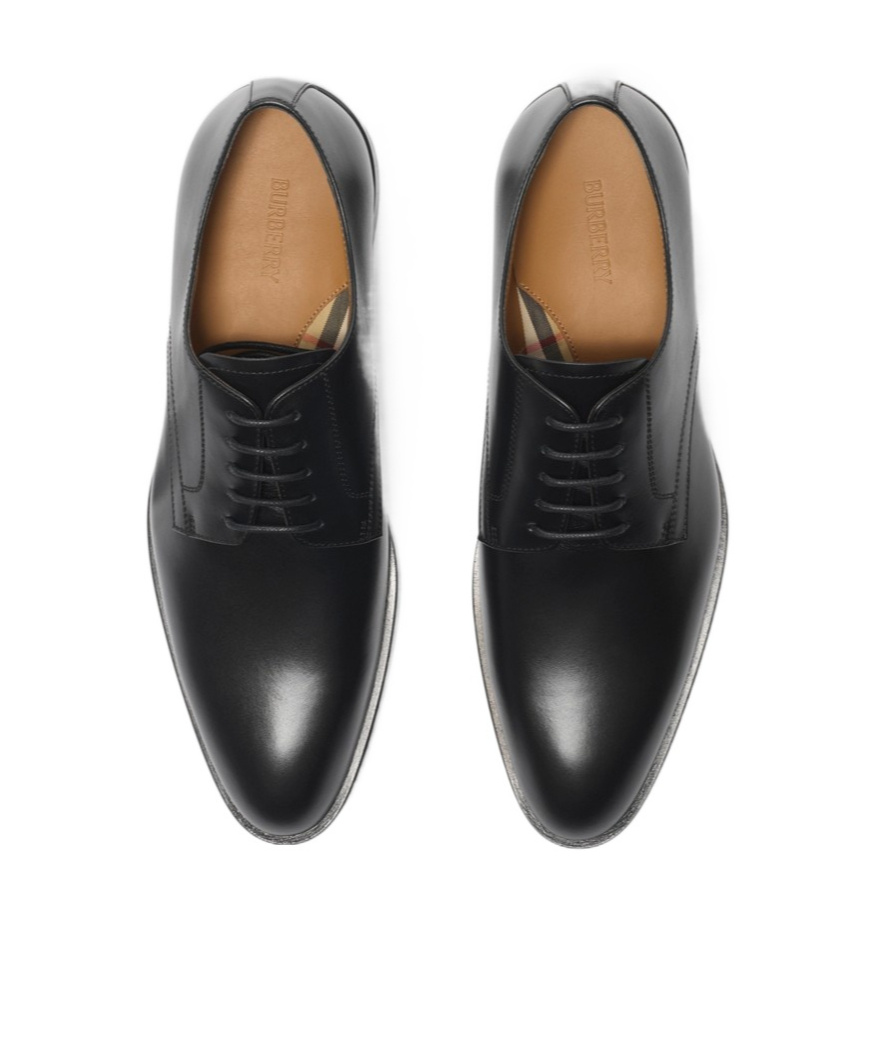 Burberry Leather Carlyle Stamp Derby Shoes