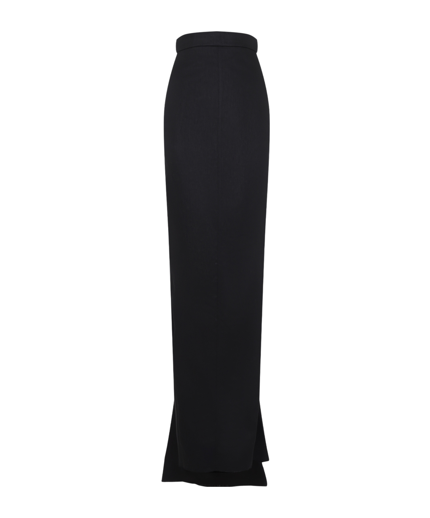 Rick Owens Lido Linen Twill Mermaid Maxi Skirt In Black