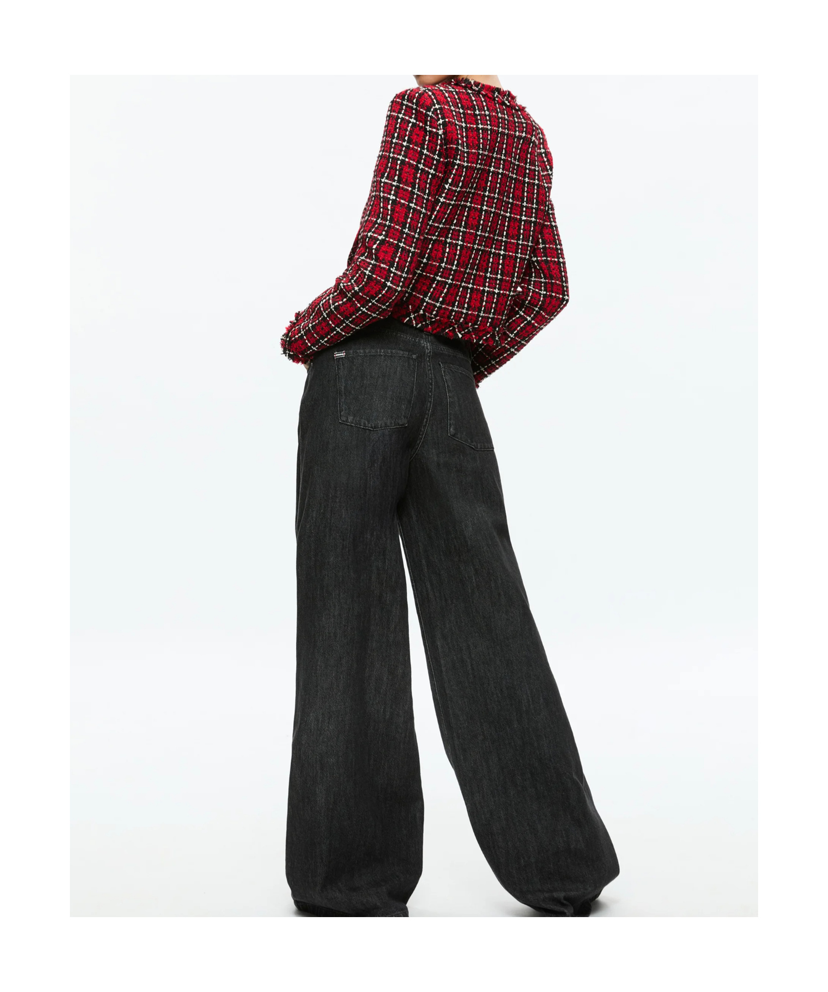 Shop Aliceolivia Checked Casual Jacket In Red