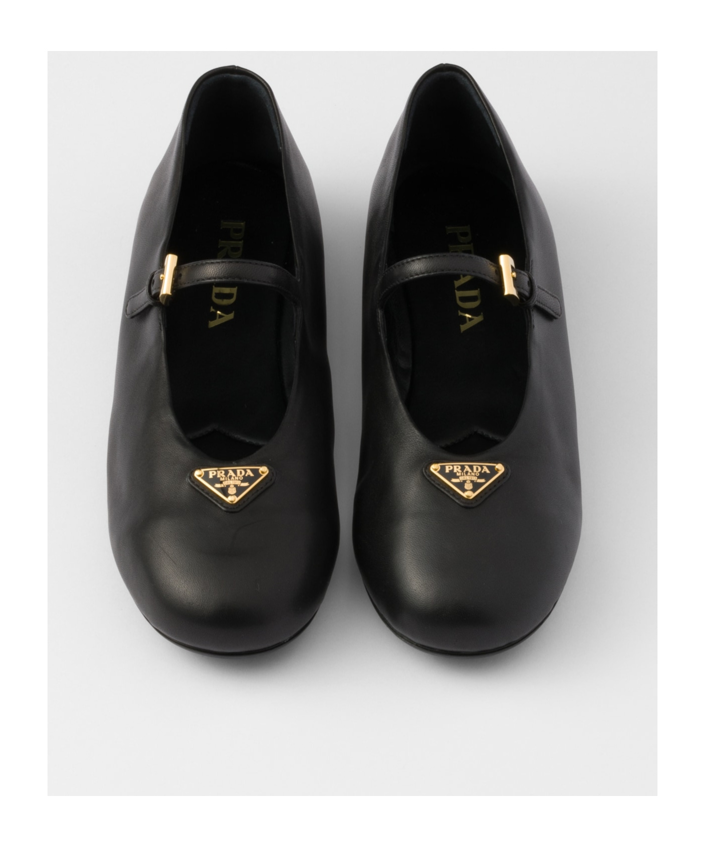Prada Women Nappa Leather Ballerinas In Black