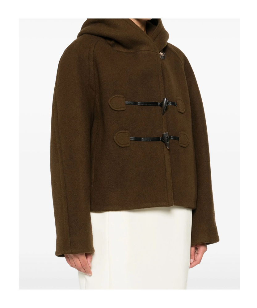 Low Classic Wool Blend Single-breasted Coat In Brown