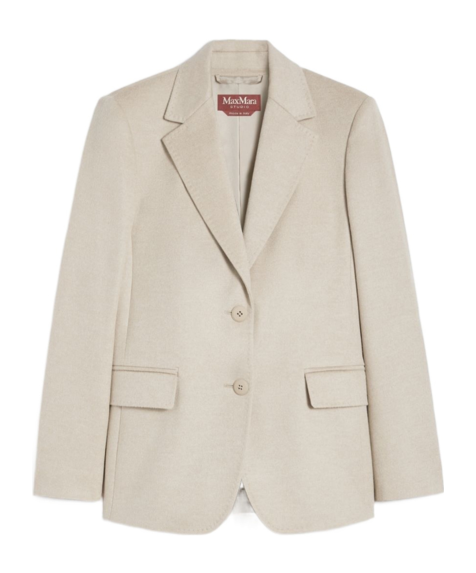 Max Mara Long-sleeved Suit Jacket In Brown