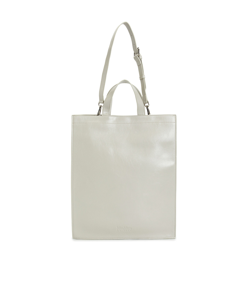 Max Mara Double Handle Shoulder Bag In White