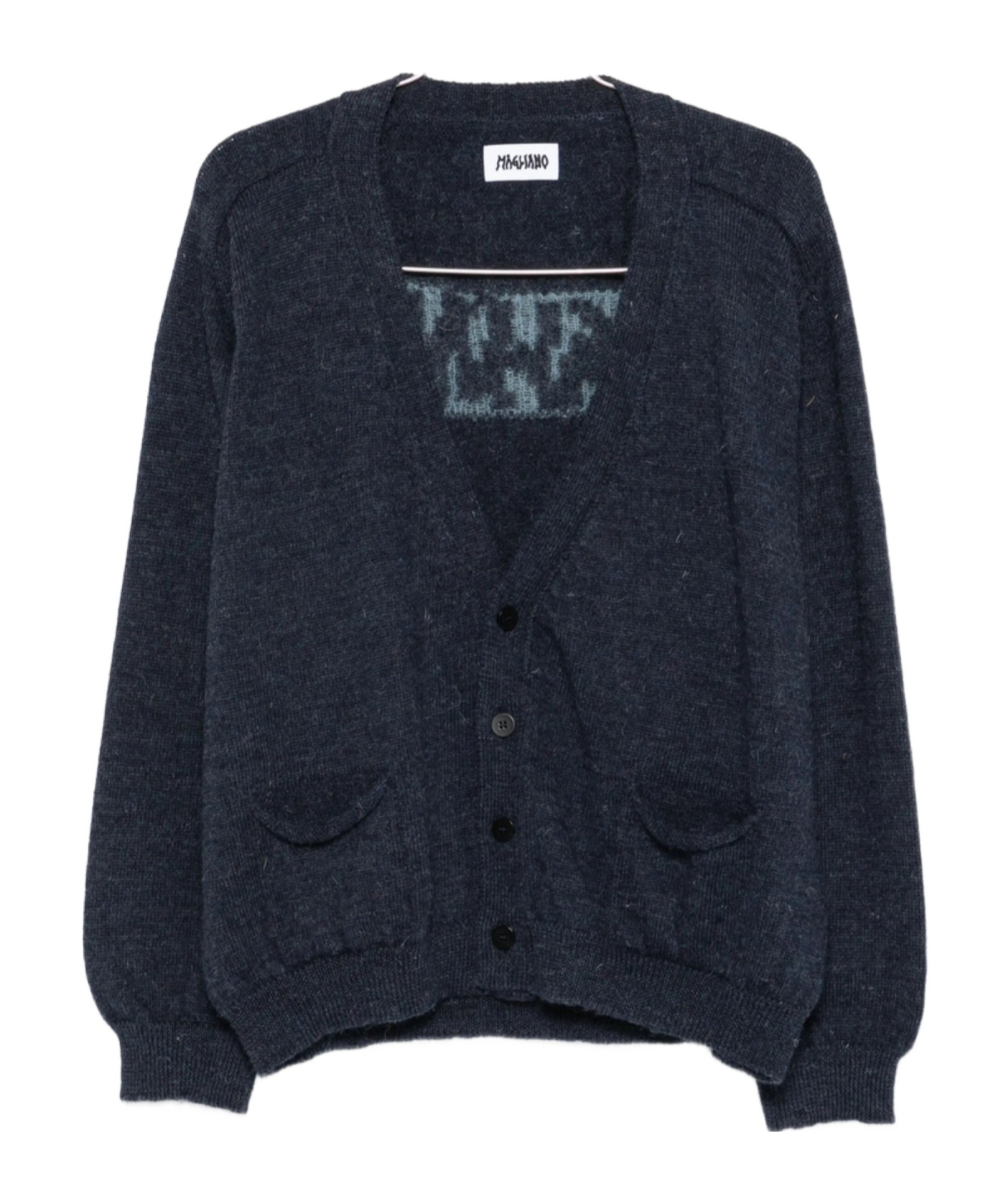 Magliano Grampa Buttoned-up Cardigan In Blue