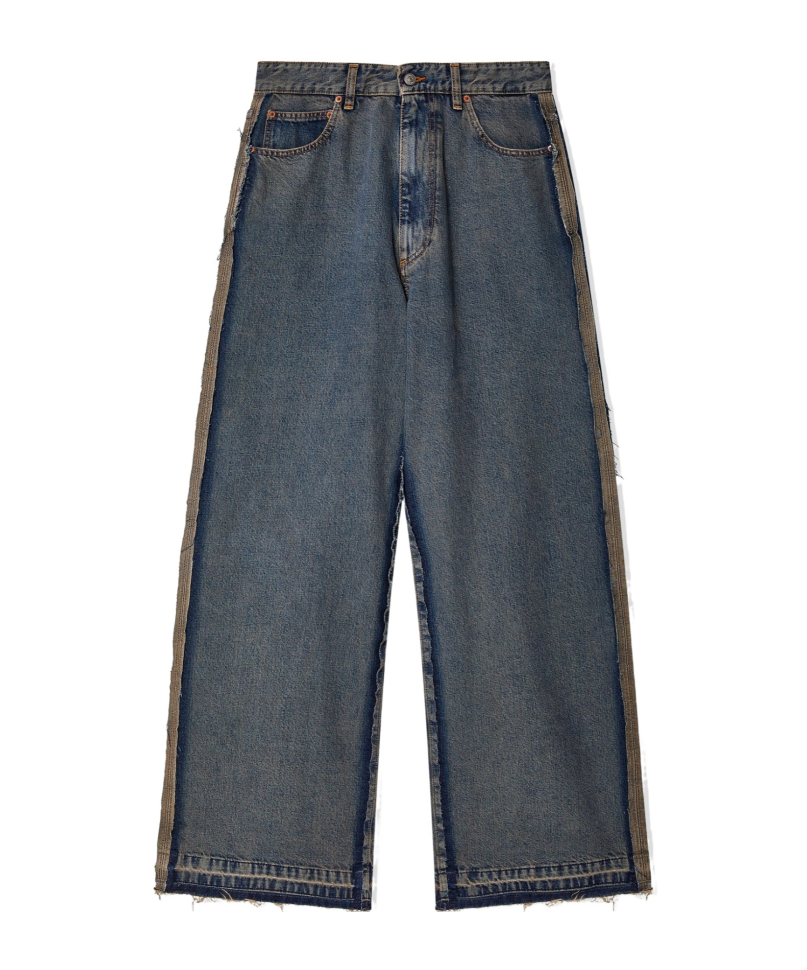 Mm6 Maison Margiela Wide-leg Jeans In Black