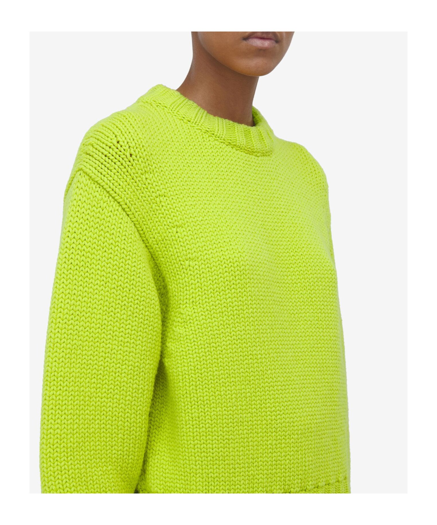 Alexander Mcqueen Round Neck Sweater In Yellow