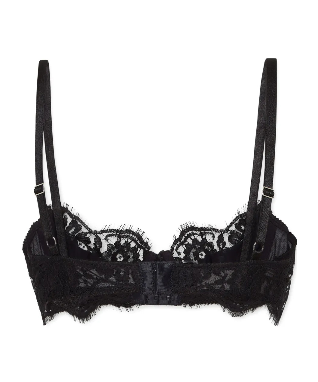 Dsquared2 Lace Bra With Adjustable Straps And Bow In Black