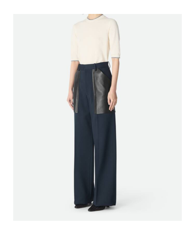 Bottega Veneta Hose Aus Wolle Und Baumwolle In Multi