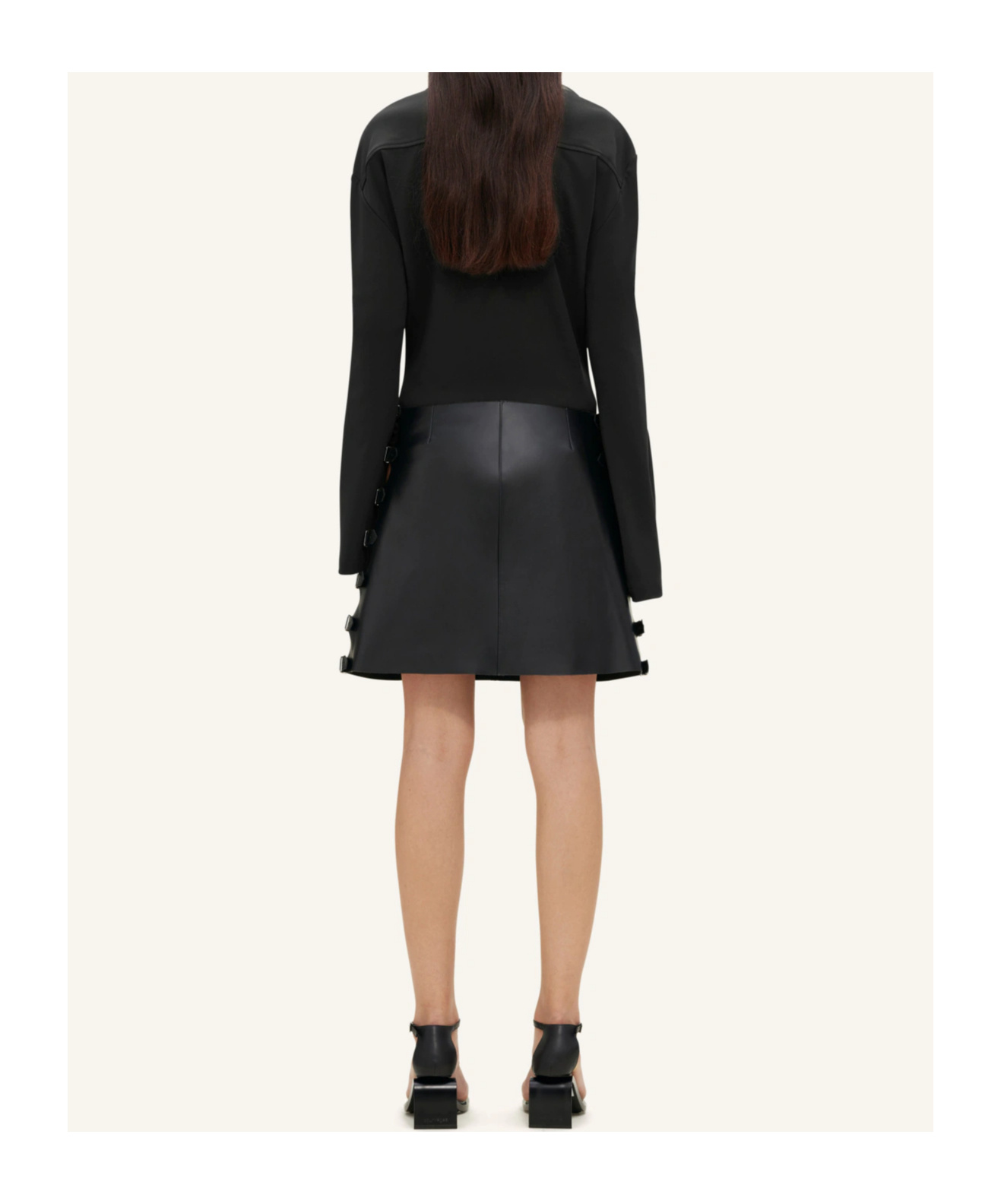 Courrèges Spread-collar Buttoned Jumpsuit In Black