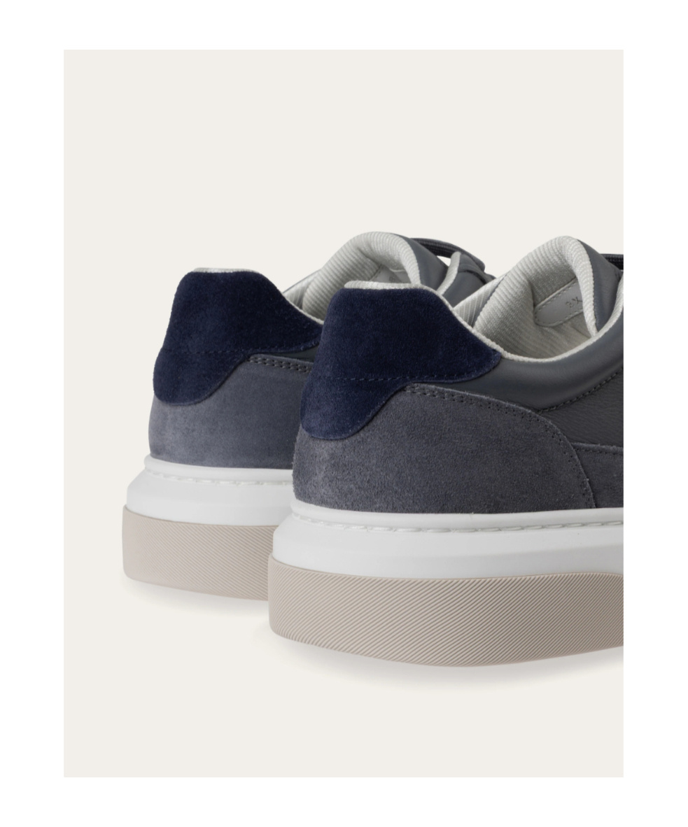 Ferragamo Gancini Suede Low-top Sneakers In Gray