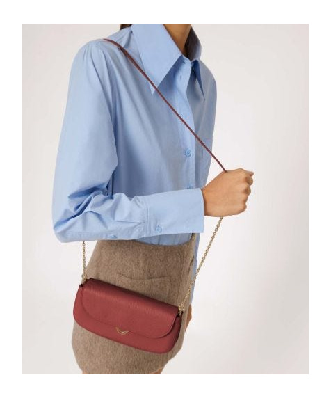Coccinelle Dew Leather Crossbody Bag In Red