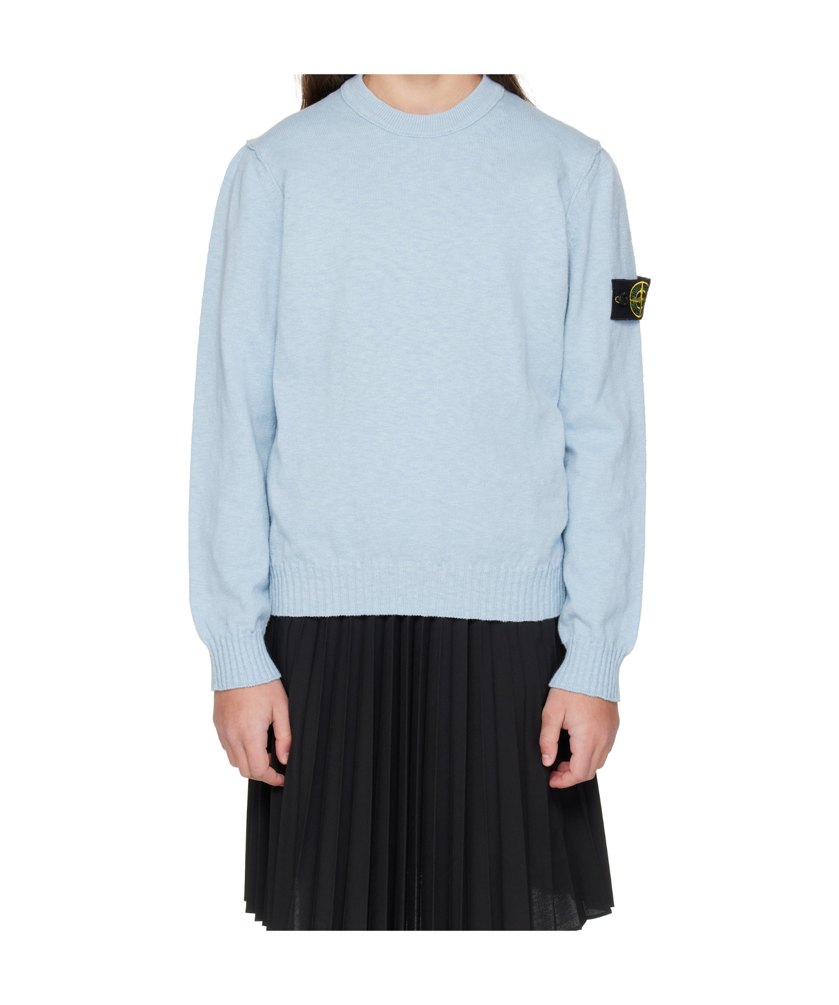 Stone Island Crewneck Sweater In Sky Blue