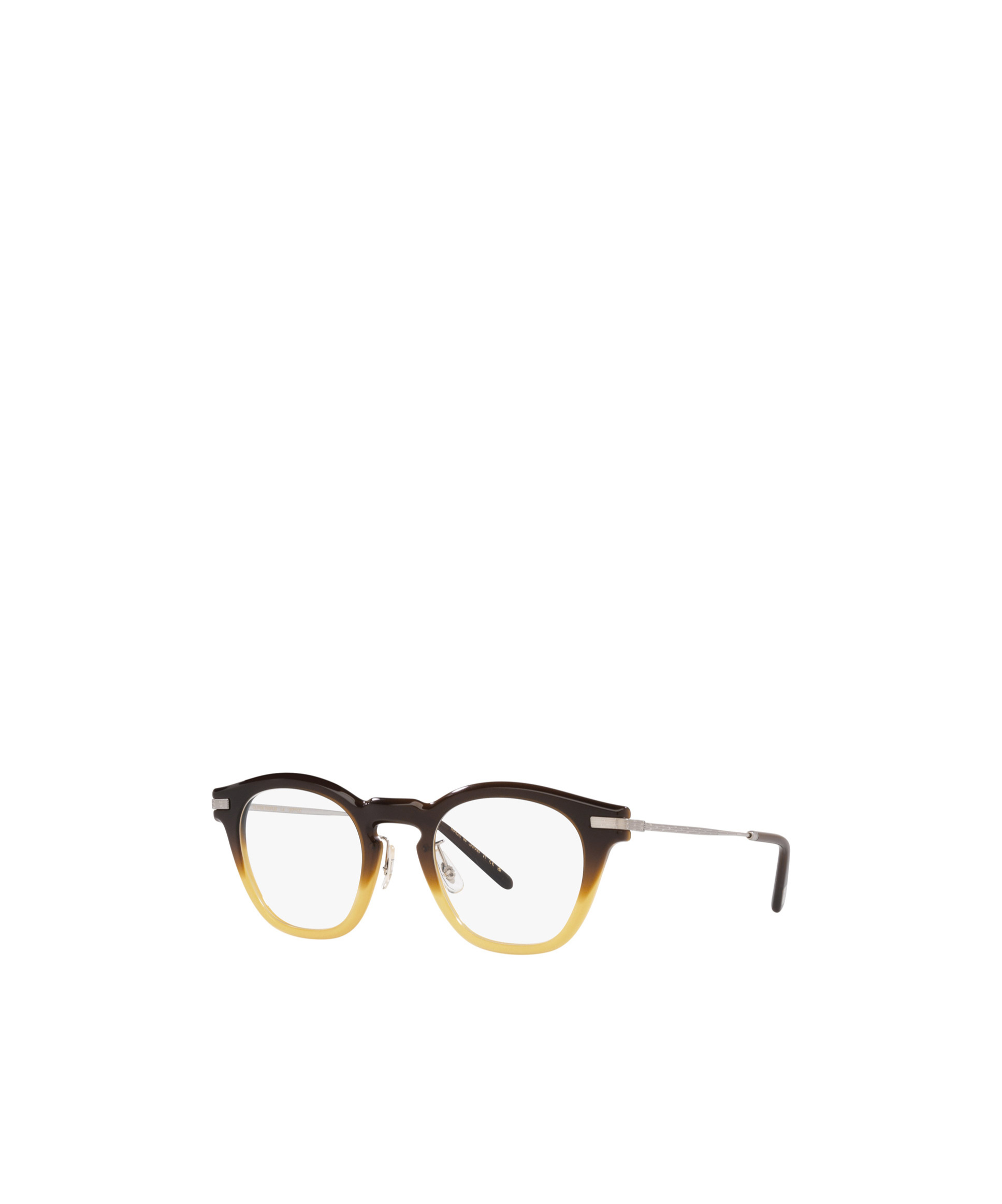 Oliver Peoples Gradient-effect Round-frame Glasses In Brown