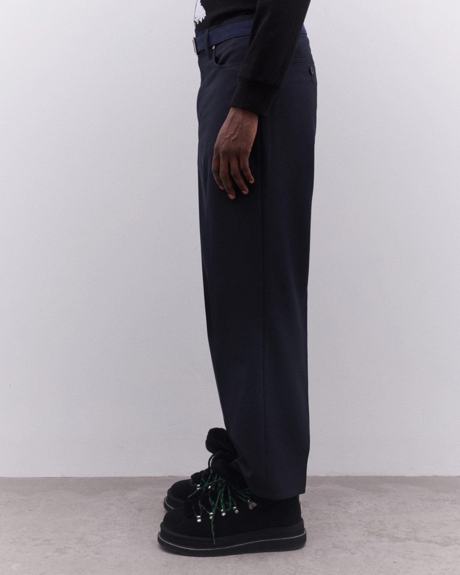 Sacai Belt Loops Slacks In Black