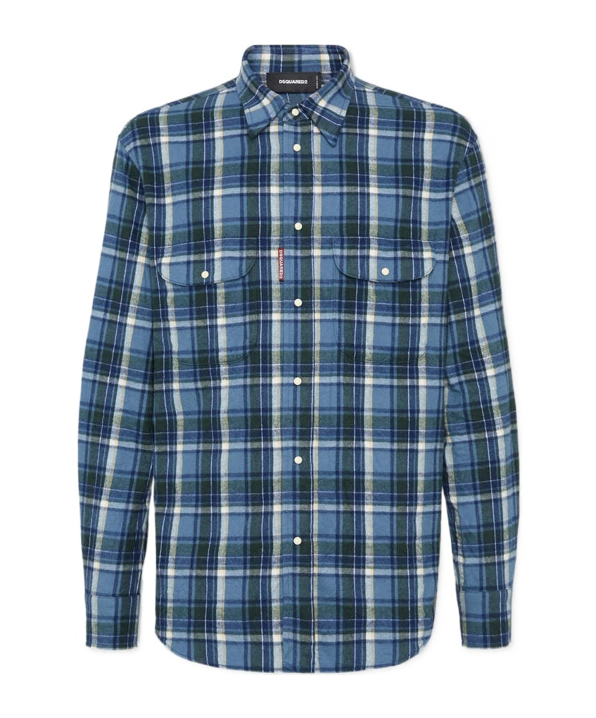 Dsquared2 Canadian Vintage Cotton Shirt In Blue