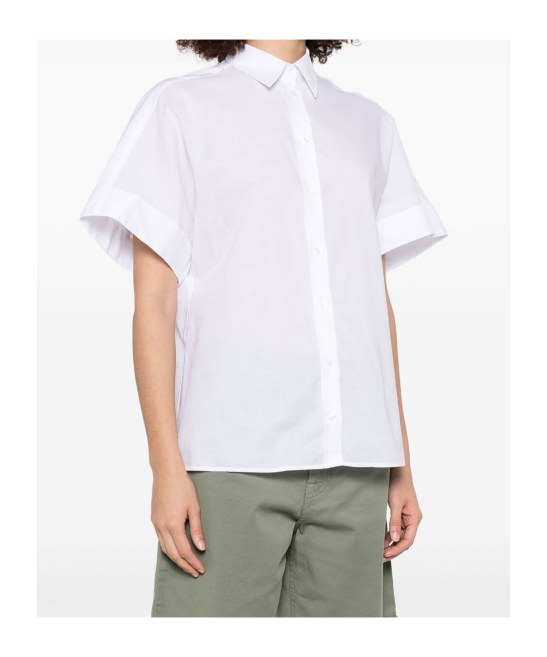Fay Shirt With Short Raglan Sleeves In White