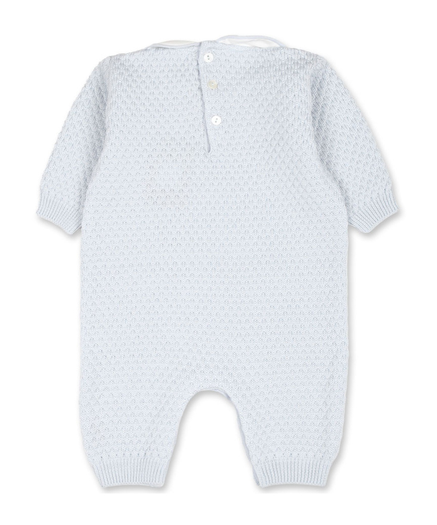 Shop Little Bear Long-sleeved Jumpsuit In White