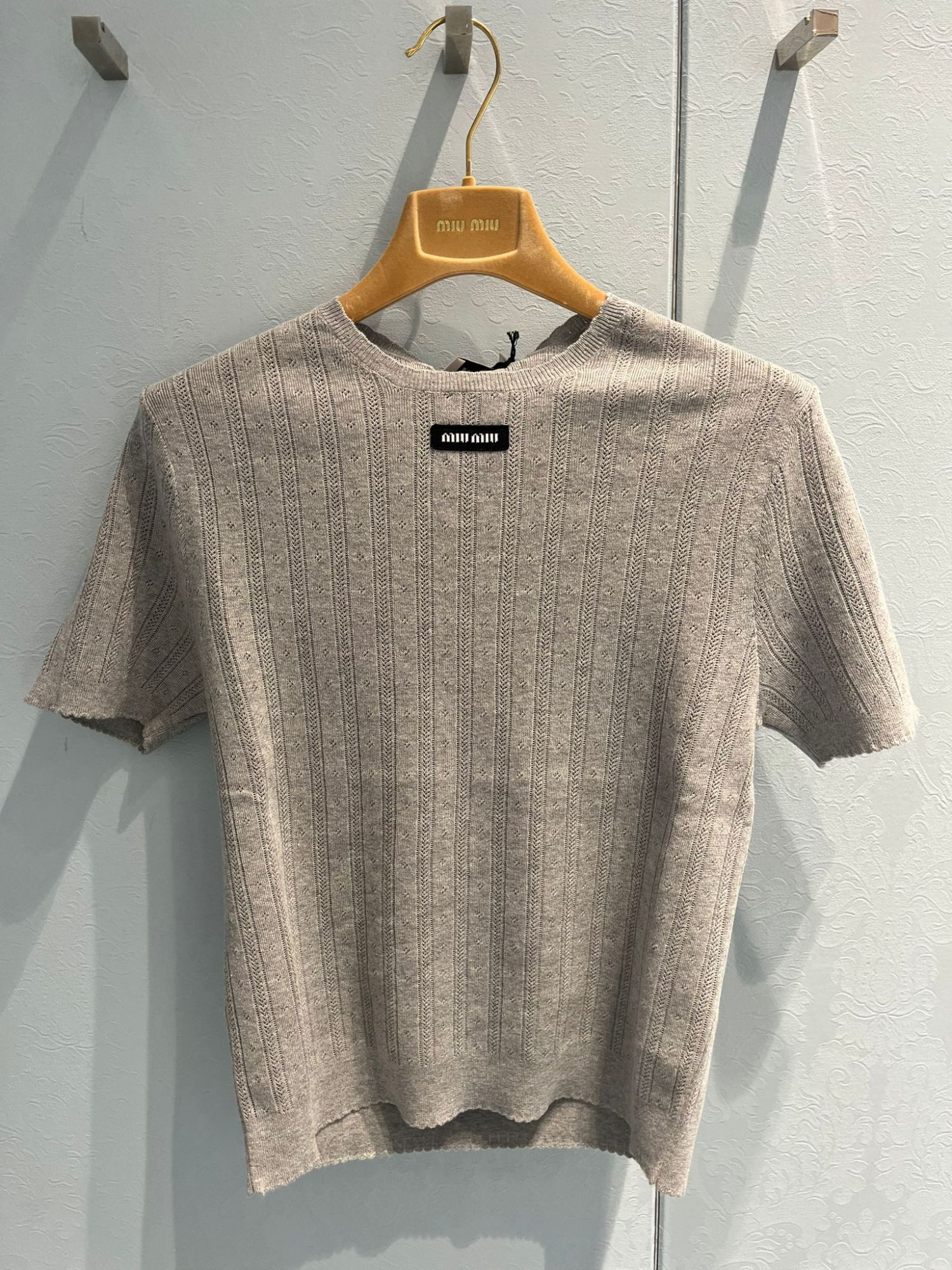 Miu Miu Cotton Short-sleeved Sweater