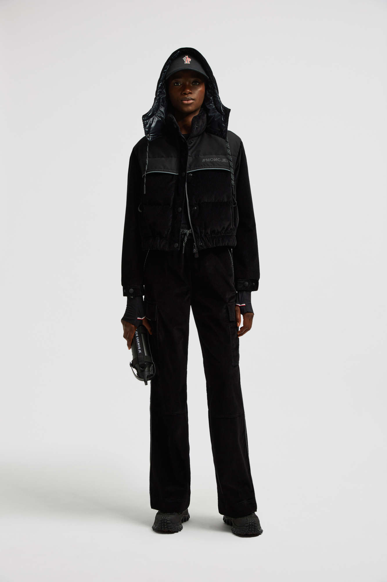 Moncler Corduroy Jogging Pants In Black