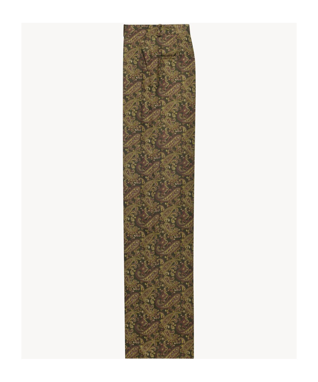 Saint Laurent Paisley Print Twill Pants In Green