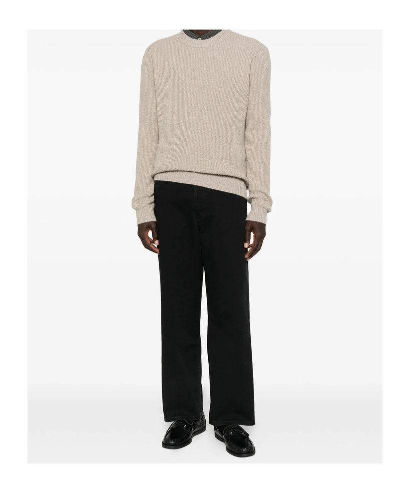 Roberto Collina Crew Neck Long Sleeve Sweater In Neutral