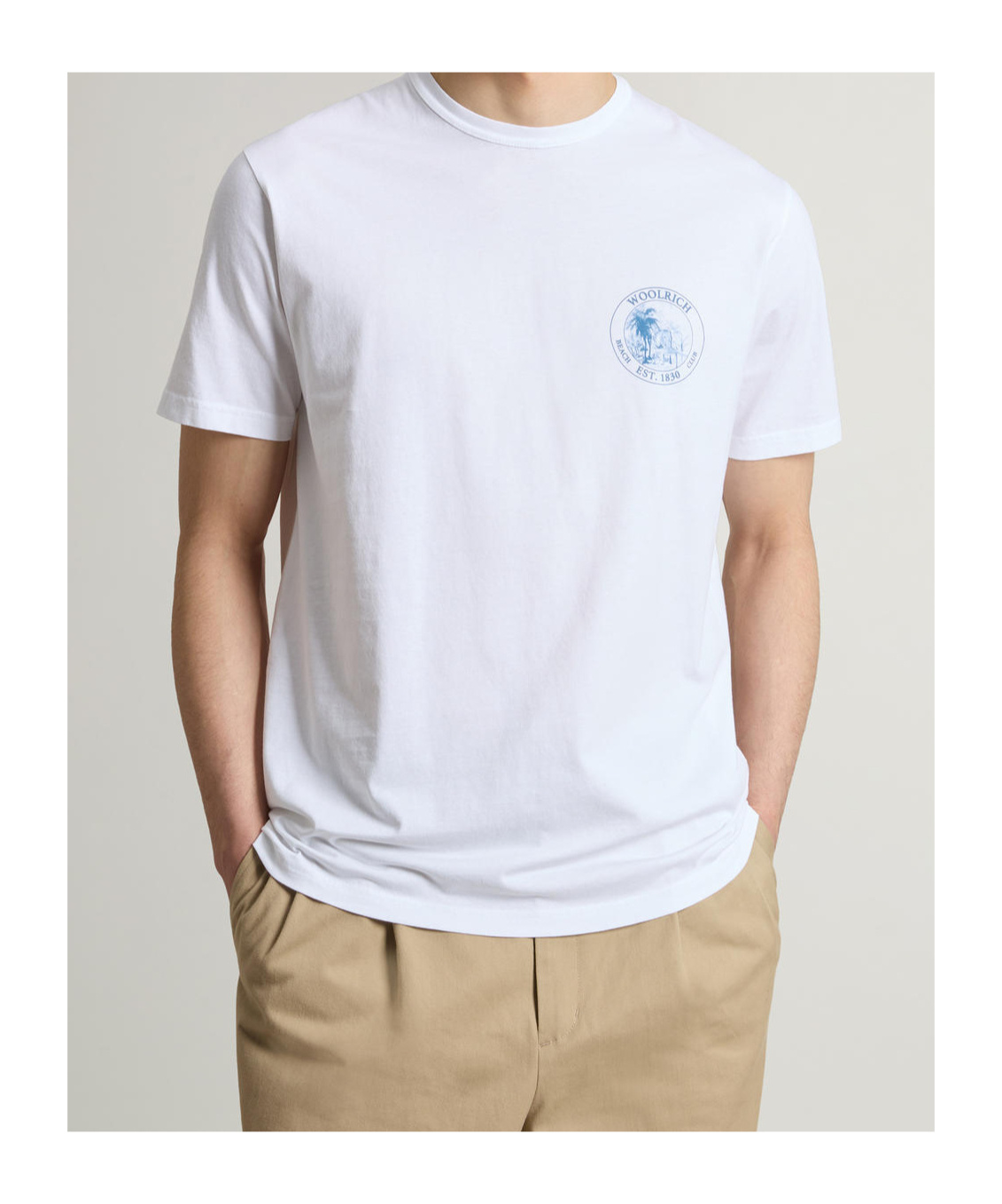 Woolrich Men's T-shirt With Print In White
