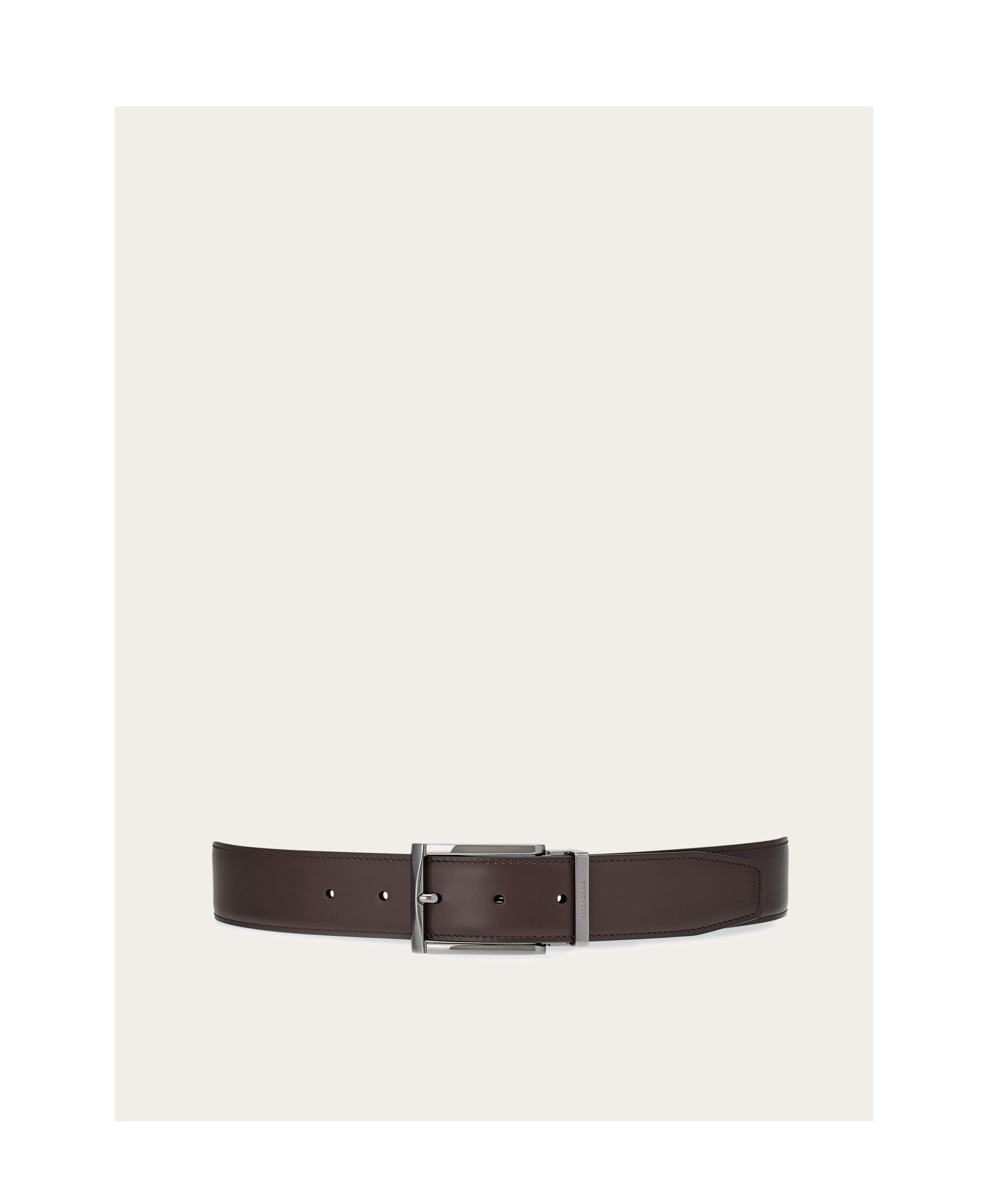 Ferragamo Double-sided Belt In Black