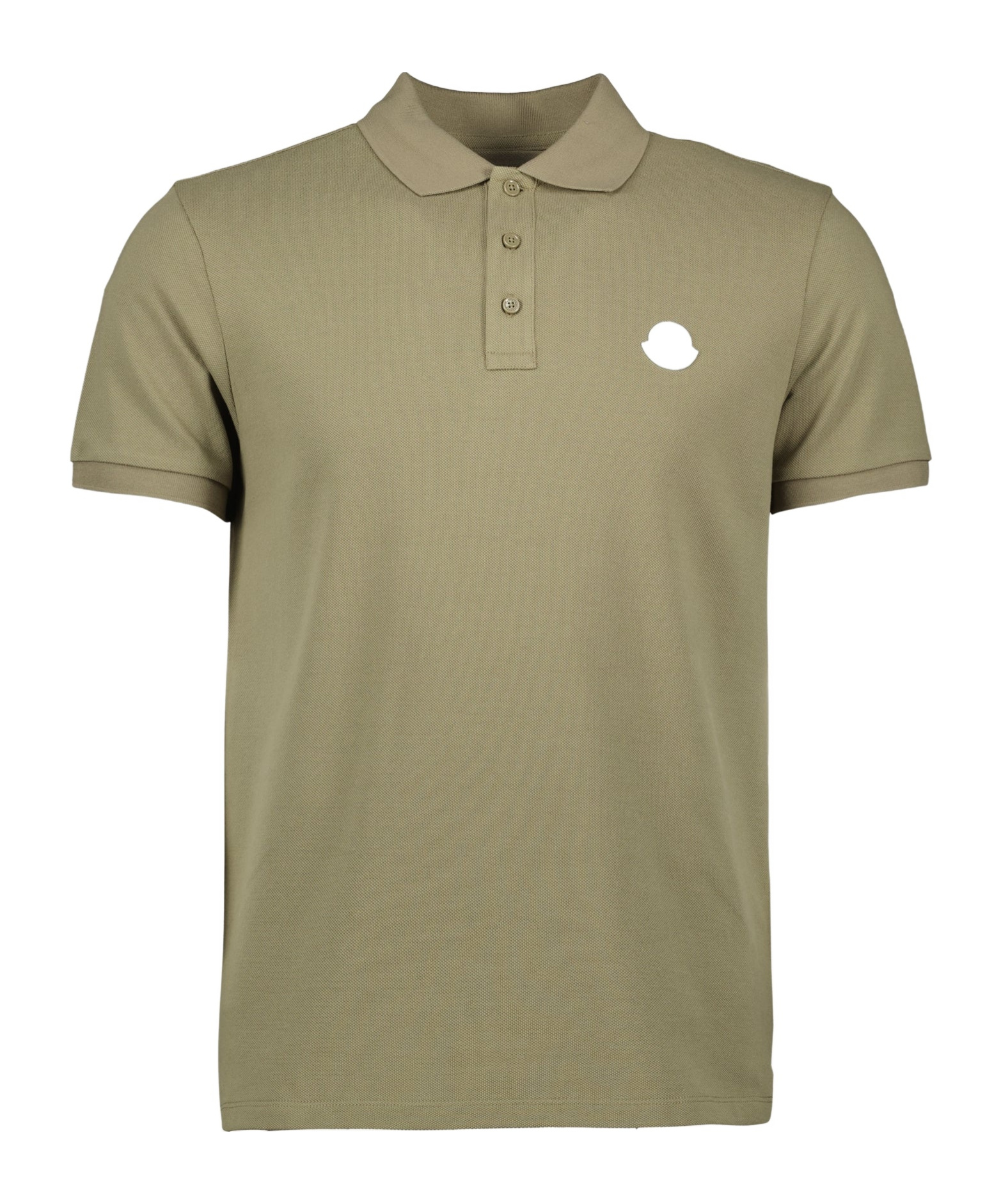 Moncler Short-sleeved Polo Shirt In Gray