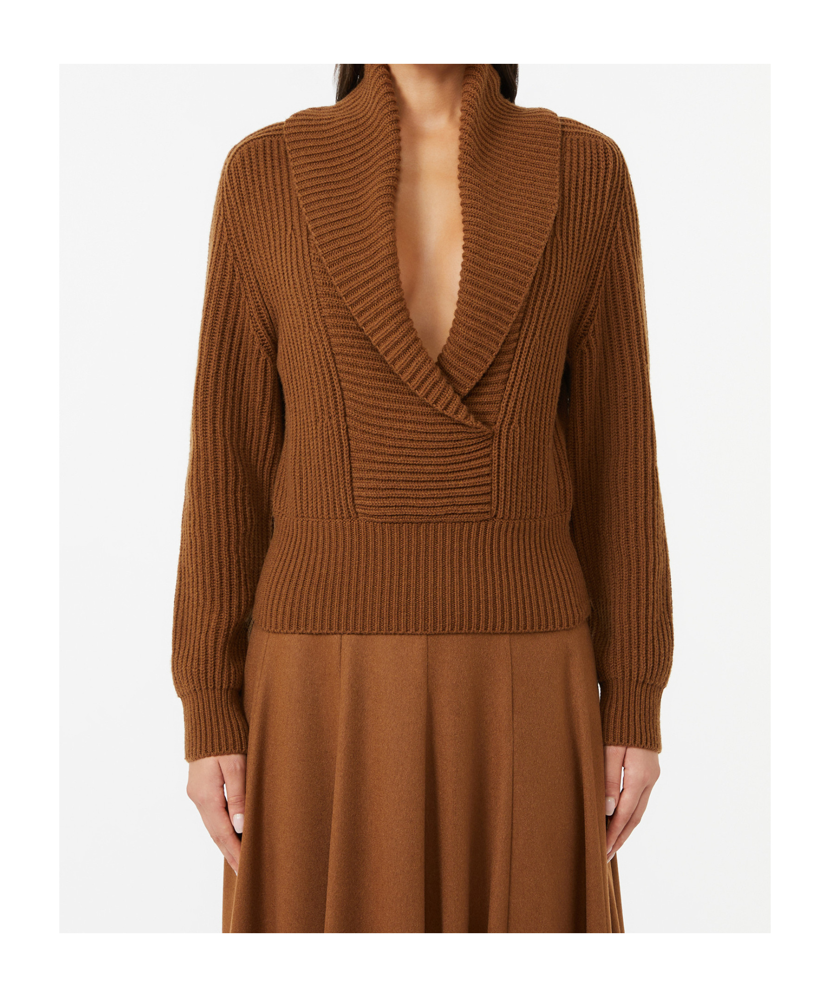 Max Mara Oversized Wool And Cashmere Jumper In Brown
