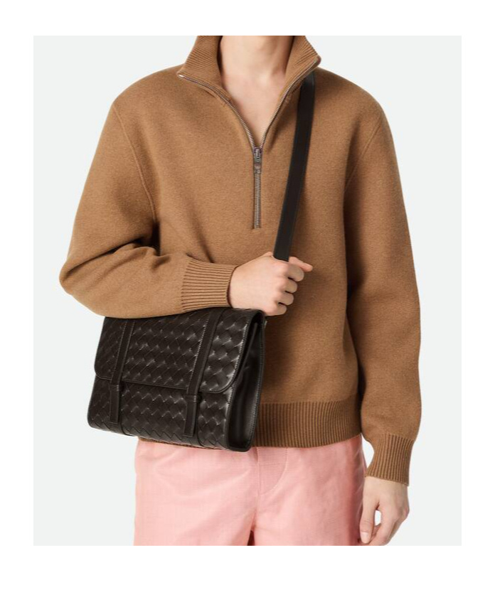 Bottega Veneta Piccolo Portfolio Creates A Briefcase In Black