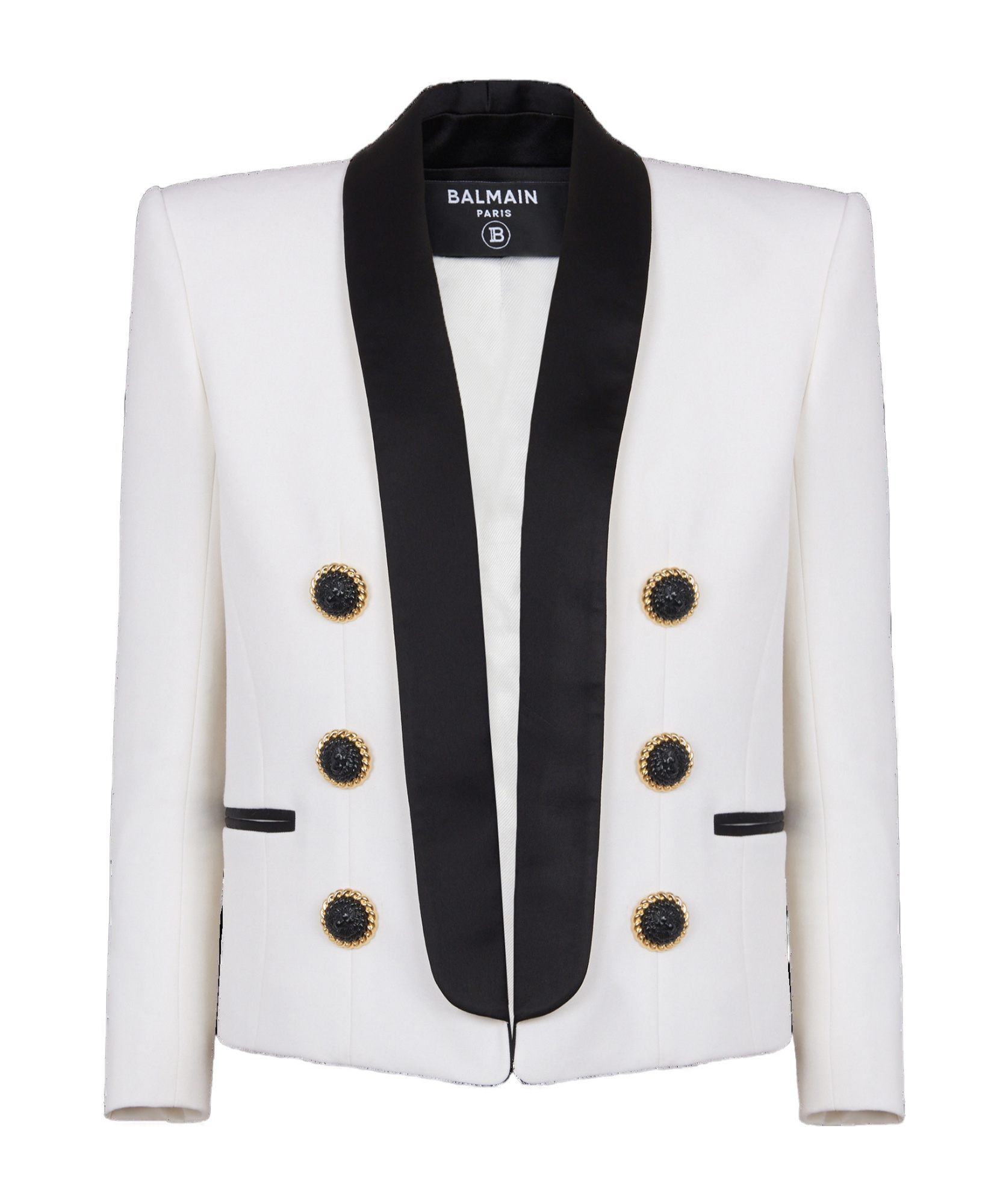 Balmain Long-sleeved Casual Jacket In White