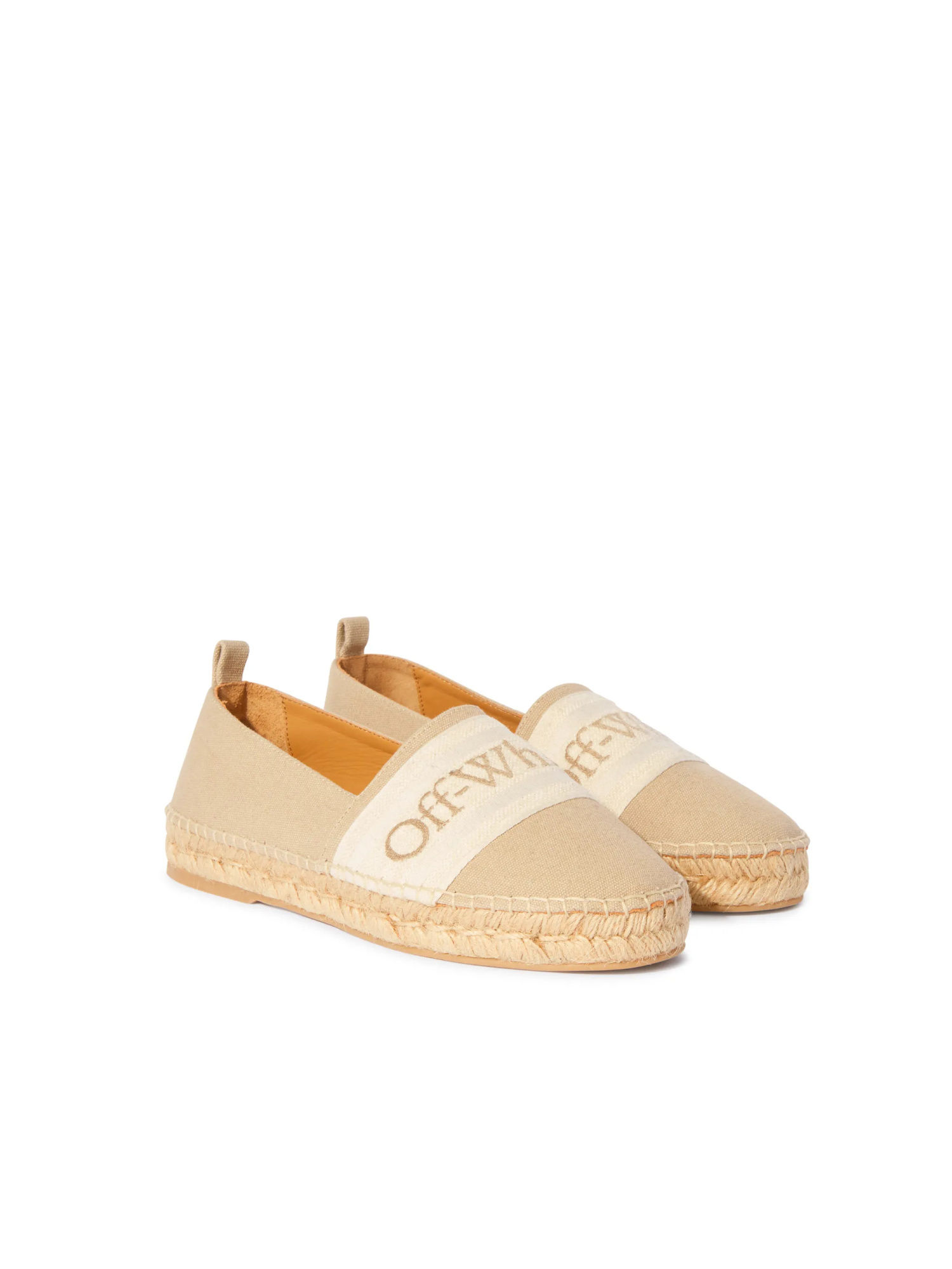 Off-white Beige Bookish Espadrilles In Nude