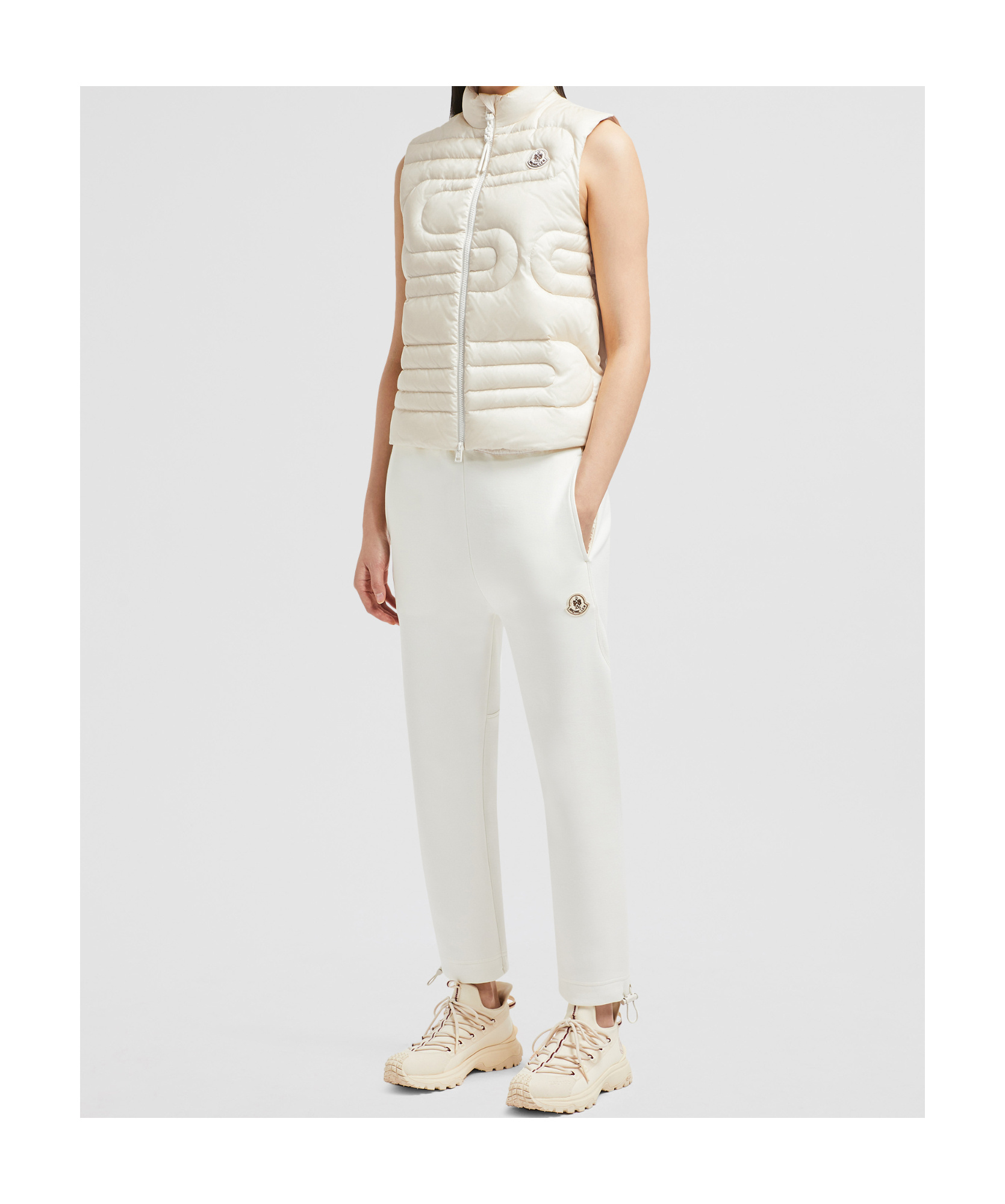 Moncler Xihu Down Vest In Nude