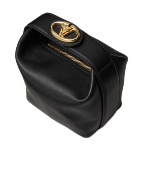 Valentino Vlogo The Bold Edition Leather Mini Bag In Black