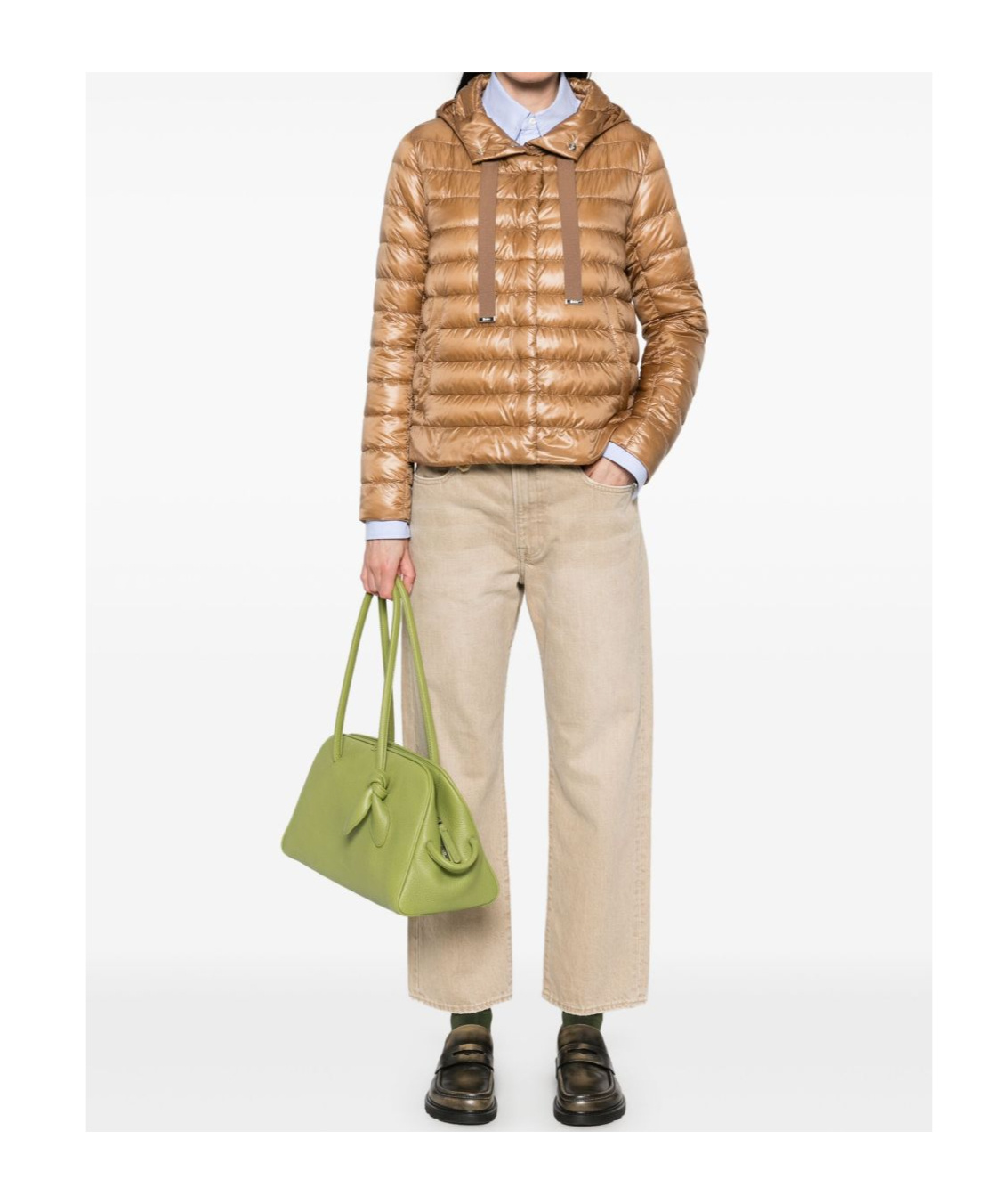 Herno Quilted Hooded Drawstring Puffer Jacket In Multi