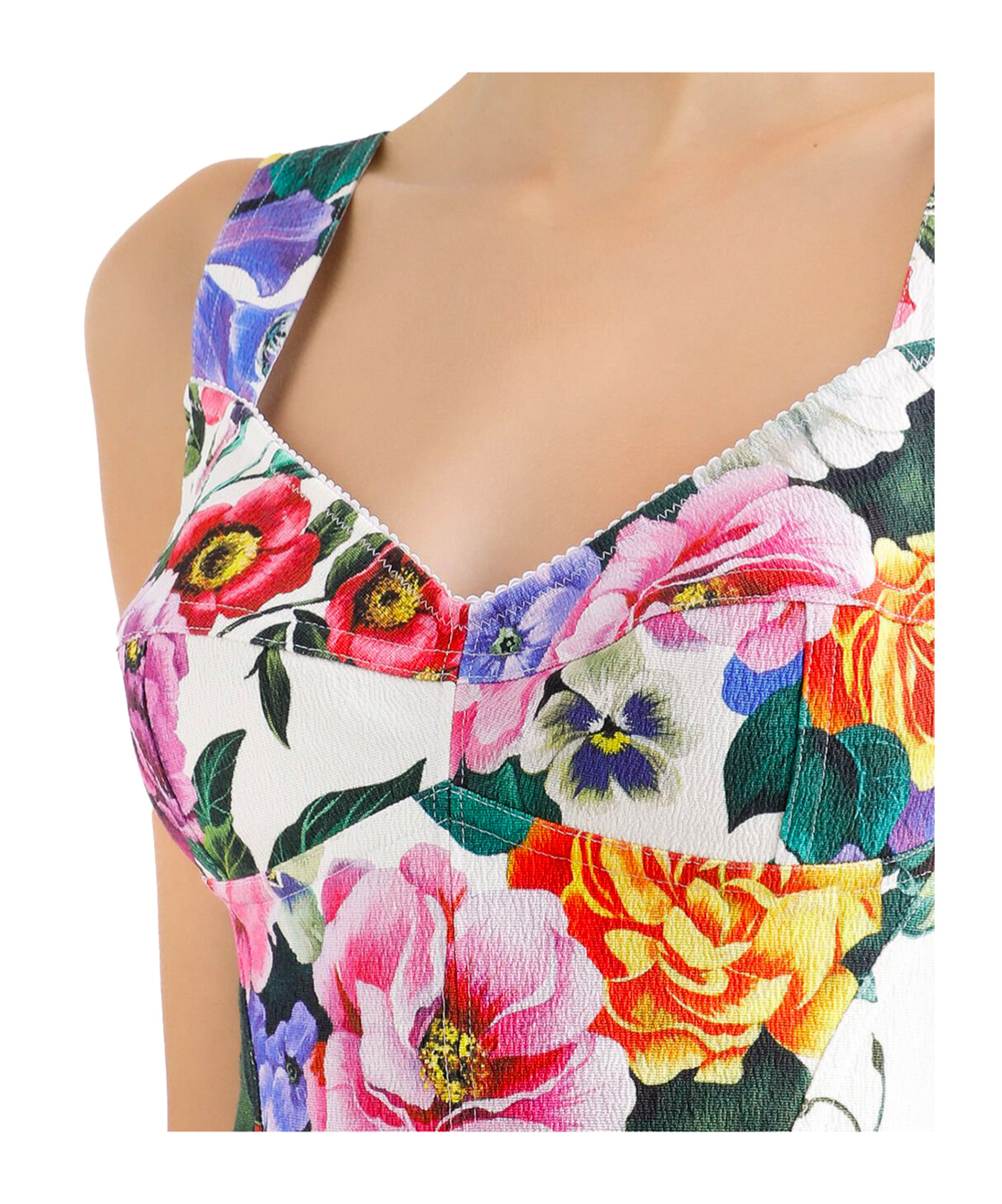 Dolce & Gabbana Floral Printed Vest In Multicolor