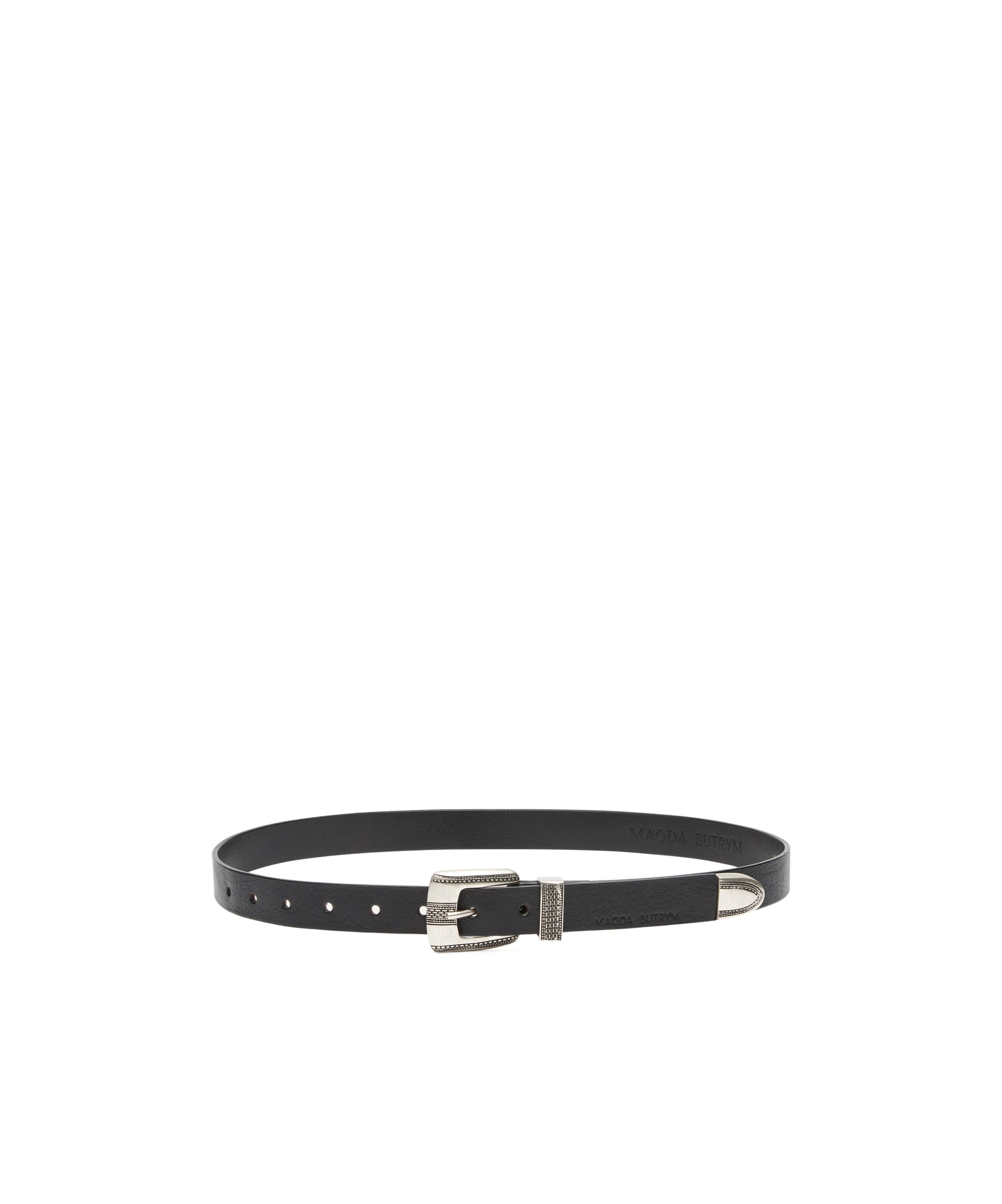 Magda Butrym Embossed Leather Belt With Textured Buckle