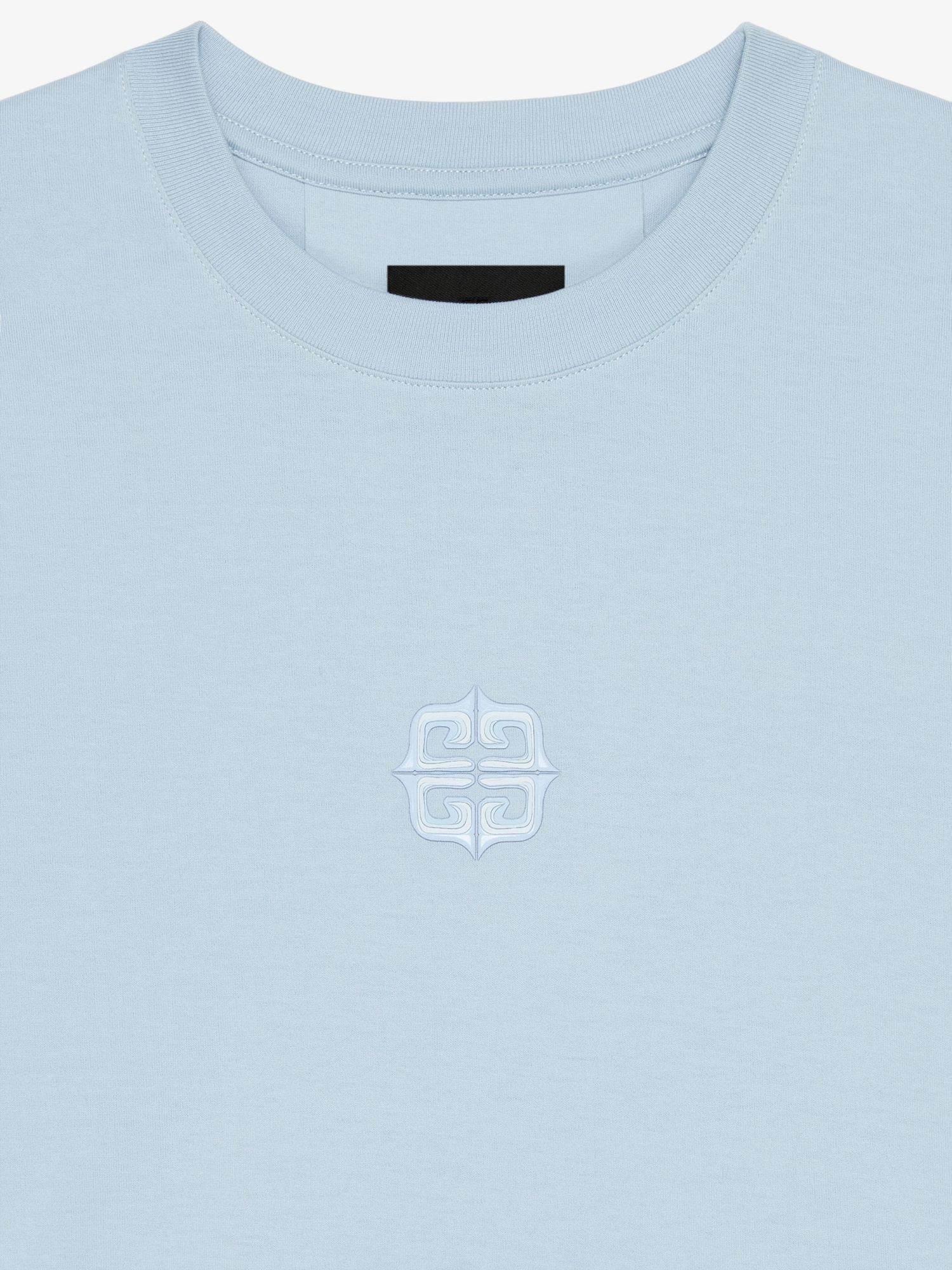 Givenchy 4g Embroidered Cropped T-shirt In Blue
