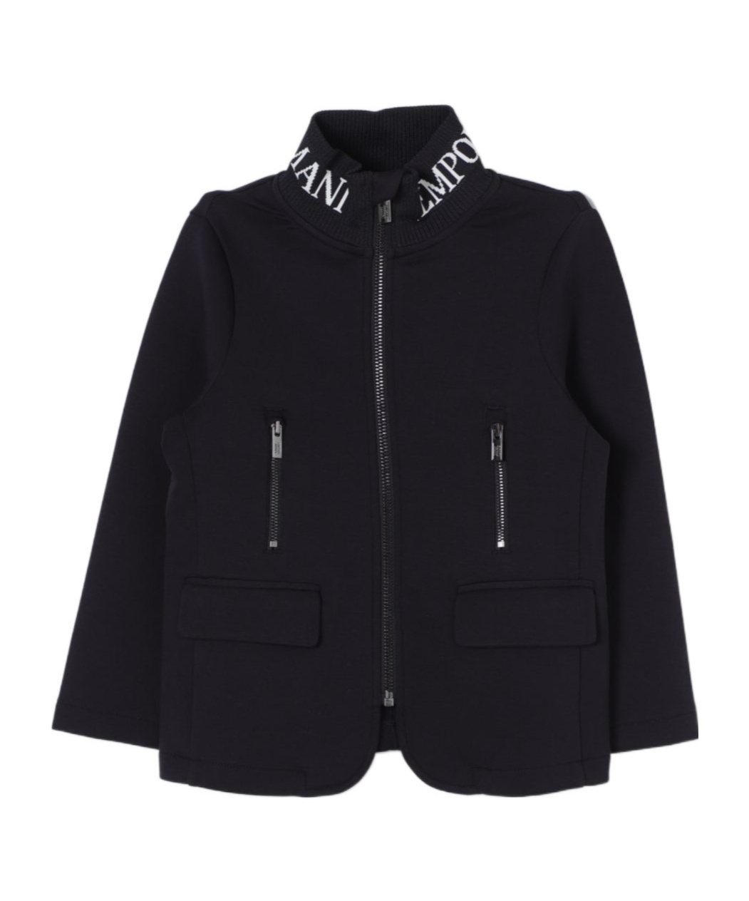 Emporio Armani Zip-up Jacket In Black