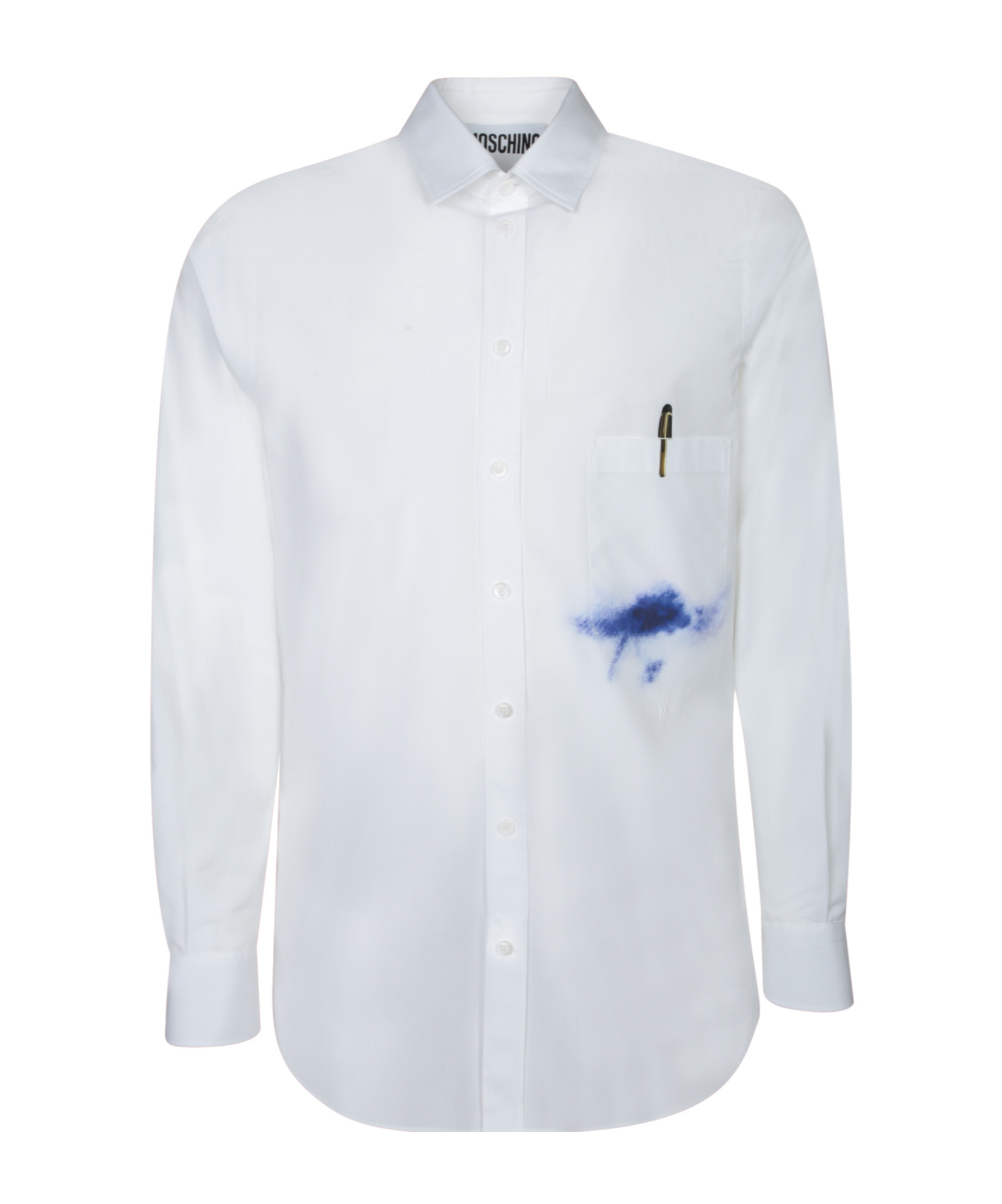 Moschino Office Inspiration Stretch Poplin Shirt In White