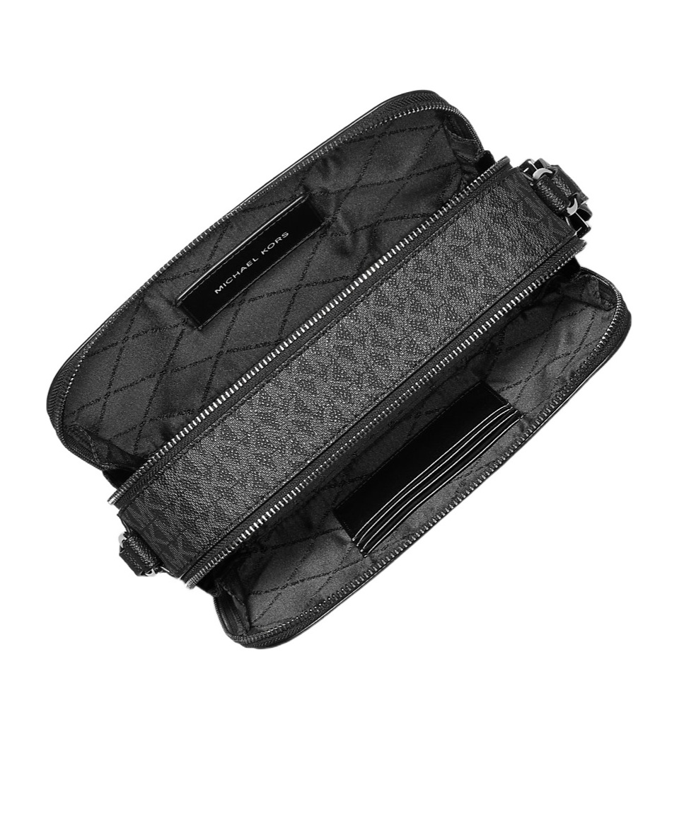 Michael Kors Hudson Signature Logo Crossbody Bag In Black