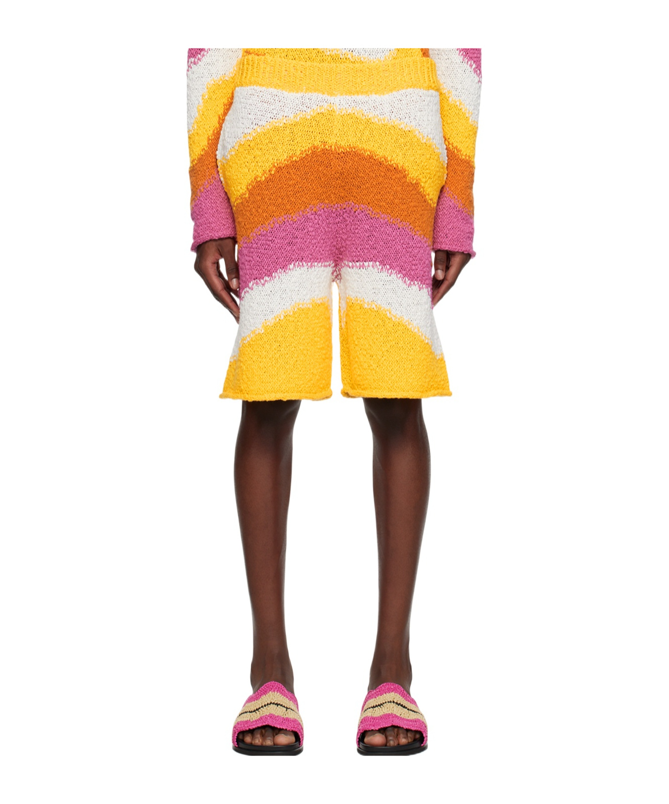 Marni Multicolor Intarsia Shorts In Multicolor