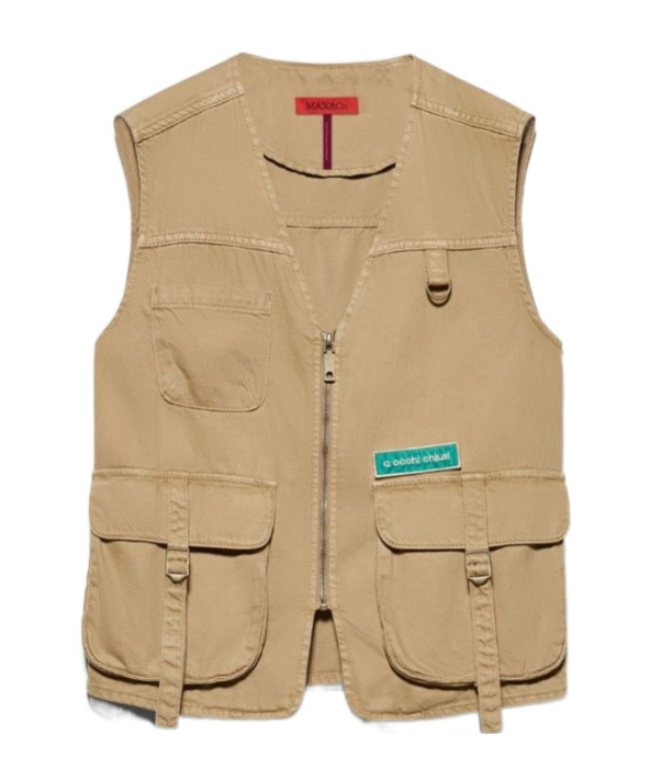 Maxco. Magico Adriatico Waistcoat In Sand
