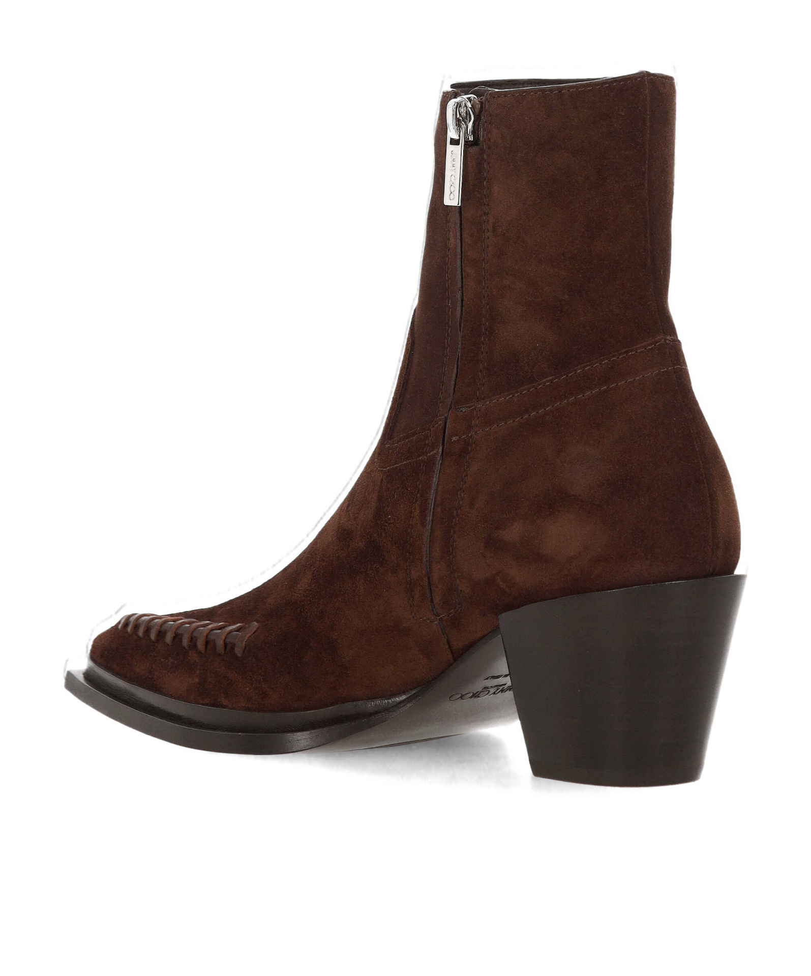 Jimmy Choo Side Zipper Boots In Brown