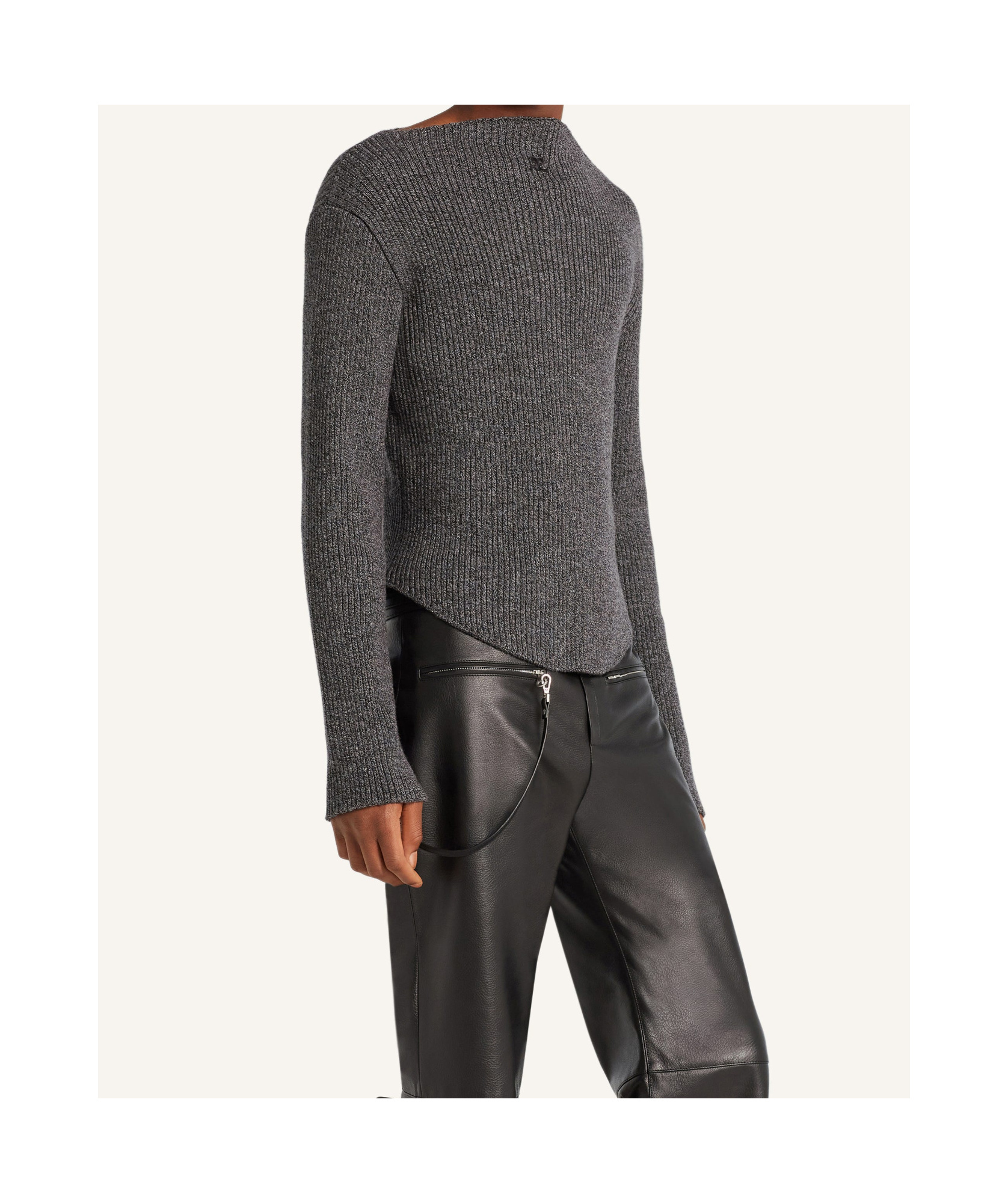 Courrèges Ribbed-knit Sweater In Multi